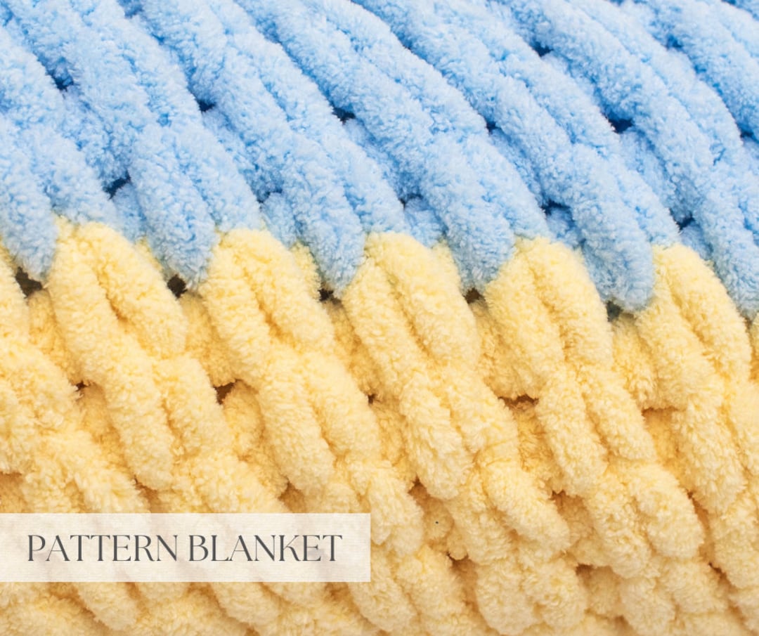Finger Knit Blanket Pattern Pdf Beginner Patterns Blanket Etsy