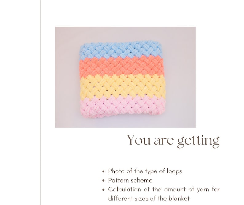 Loop Yarn Blanket Pattern Download Crisscross Blanket Etsy