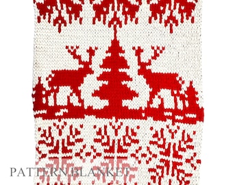 Modello per coperta in filato ad anello a forma di cervo. Lavoro a maglia con le dita: tutorial fai da te facile e utile (PDF)