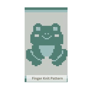 Frog Finger Knitting Blanket Pattern: Chunky Yarn Graph PDF, Baby Nursery Stag Design