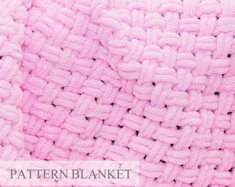 Finger knit blanket pattern pdf, Beginner Patterns, Loop Yarn Blanket Pattern, Criss-Cross Blanket Pattern, Braided Pattern