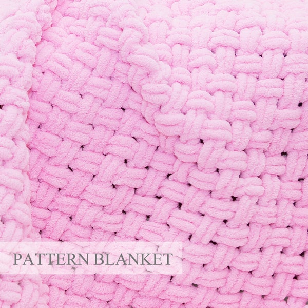 Finger knit blanket pattern pdf, Beginner Patterns, Loop Yarn Blanket Pattern, Criss-Cross Blanket Pattern, Braided Pattern
