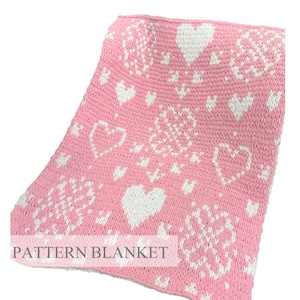 Alize Puffy More Blanket Pattern pdf+video, Finger Knit Blanket Pattern, Loop Yarn Blanket Pattern Download, Love Flower Blanket Pattern
