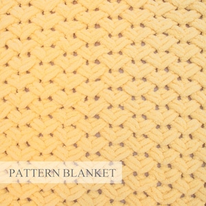 Alize Puffy Blanket Pattern PDF, Beginner Patterns, Finger knit blanket pattern, Loop Yarn Blanket Pattern, Checkmarks Blanket Pattern