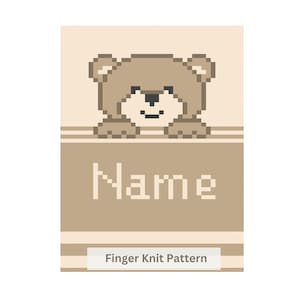 Wzór na spersonalizowany kocyk dla niemowląt z grubej dzianiny do robienia na palcach w formacie PDF