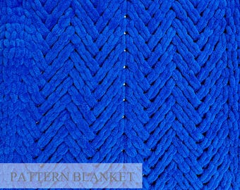 Loop Yarn Blanket Pattern: Finger Knitting (PDF Pattern)