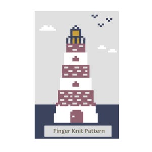 Patroon vuurtoren grof deken: zelfstudie vingerbreien (pdf)