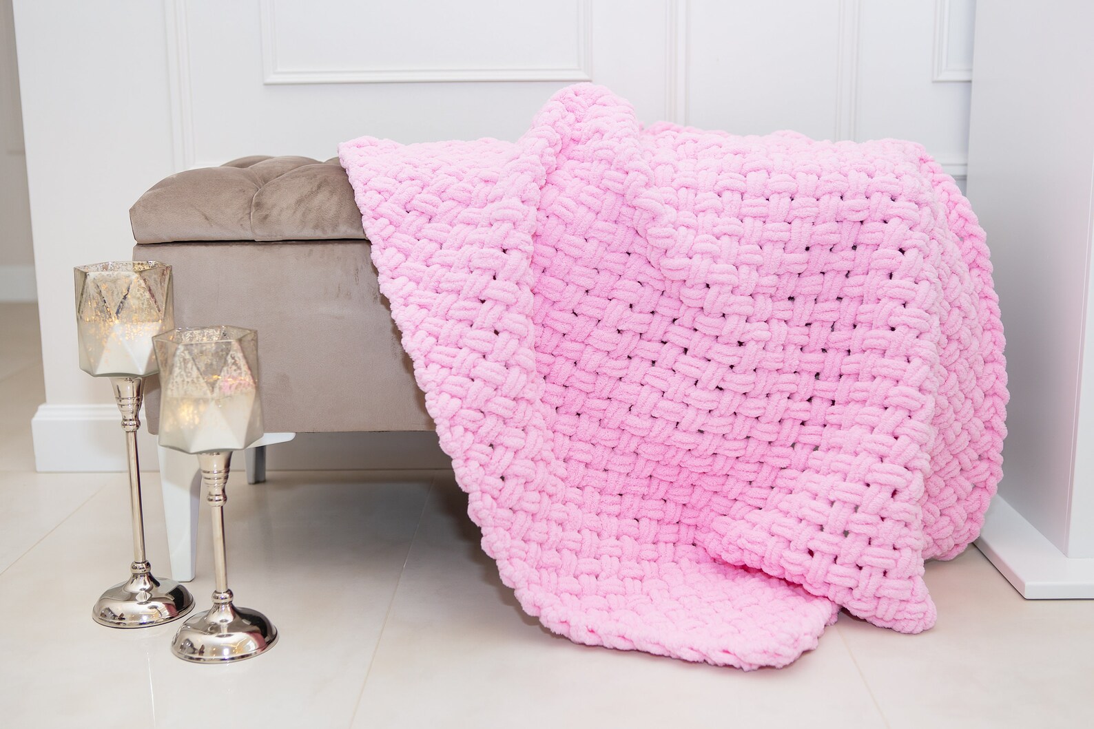Finger Knit Blanket Pattern Pdf Beginner Patterns Blanket Etsy