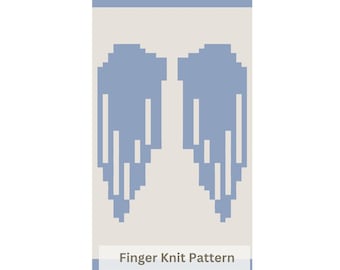 Modello per coperta a maglia grossa "Ali d'angelo" da lavorare con le dita: tutorial fai da te facile da scaricare in PDF