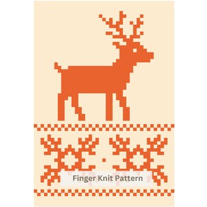 Finger Knitting Deer Chunky Blanket Pattern: Easy DIY Tutorial (PDF)
