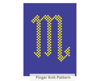 Scorpio Zodiac Chunky Blanket Pattern: Finger Knitting Tutorial (PDF Pattern)