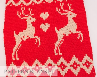 Loop Yarn Blanket Pattern Deer. Finger Knitting : Good Easy DIY Tutorial (PDF)