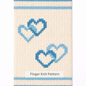 Valentine Chunky Blanket Knitting Pattern: Double Hearts Pixel Chart (PDF Pattern)