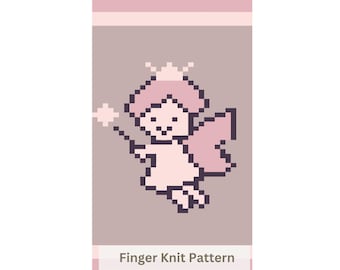 Modello per coperta a maglia grossa "Fata" da lavorare con le dita: tutorial fai da te facile da scaricare in PDF