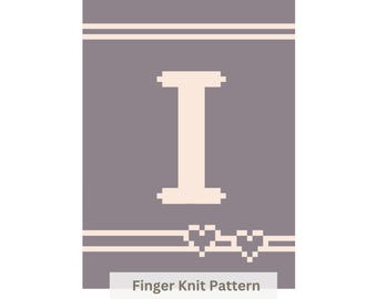 Schema per realizzare una coperta spessa a maglia: lettera iniziale I, lavorata a maglia con le dita (PDF)
