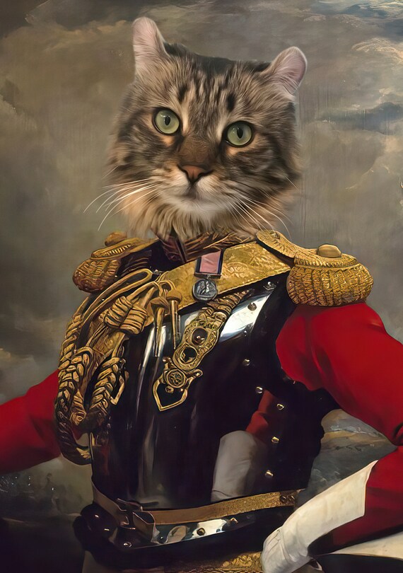 Custom Pet Portraits Pet Portraits Renaissance Cat Portrait Etsy