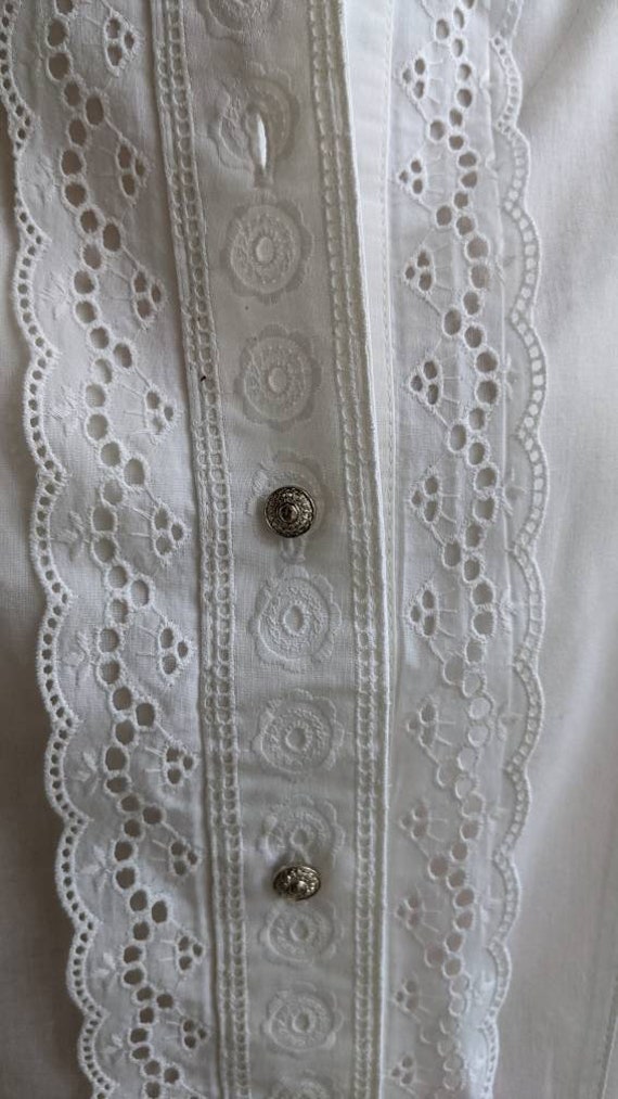 Dreamy austrian Vintage Tracht Dirndl blouse with… - image 2