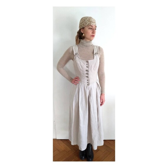Linen Dirndl, linen Dress, Vintage Dirndl, Tracht