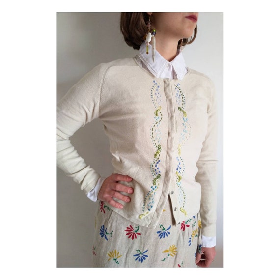 Laura Ashley cardigan, Vintage Laura Ashley knit,
