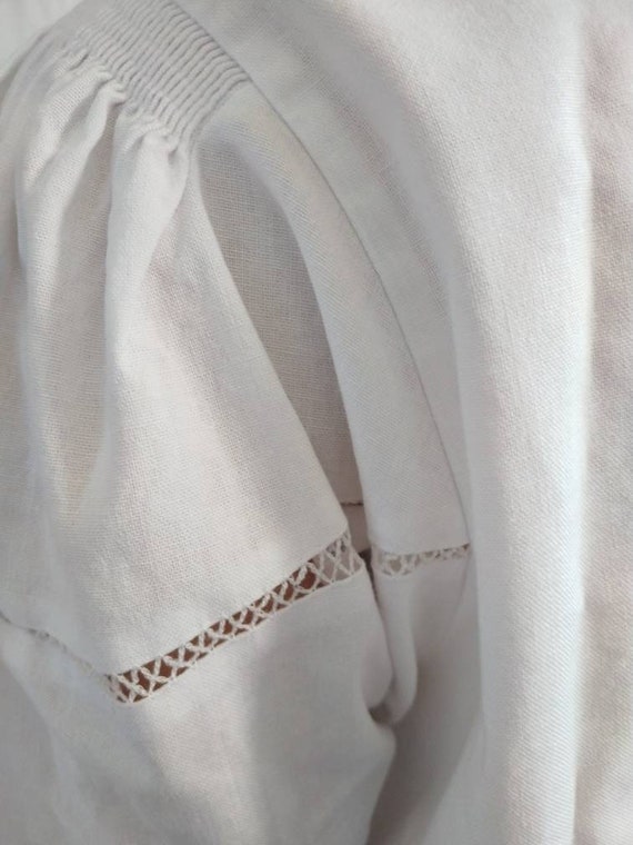 Cropped austrian blouse, cropped linen blouse, Tr… - image 9