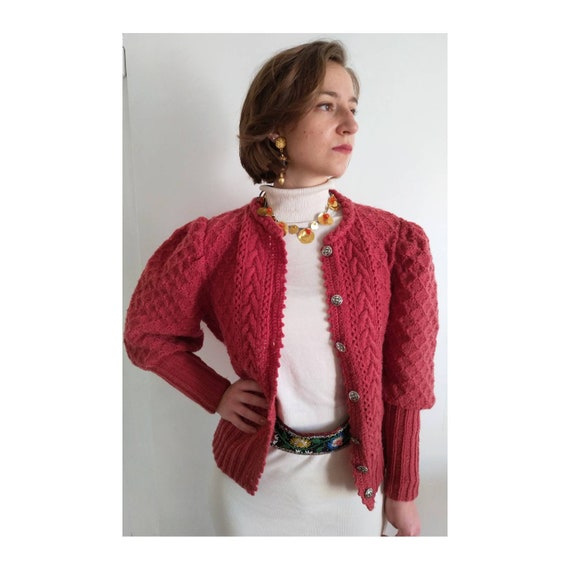 Marvellous Hand knitted austrian Tracht jacket, pu