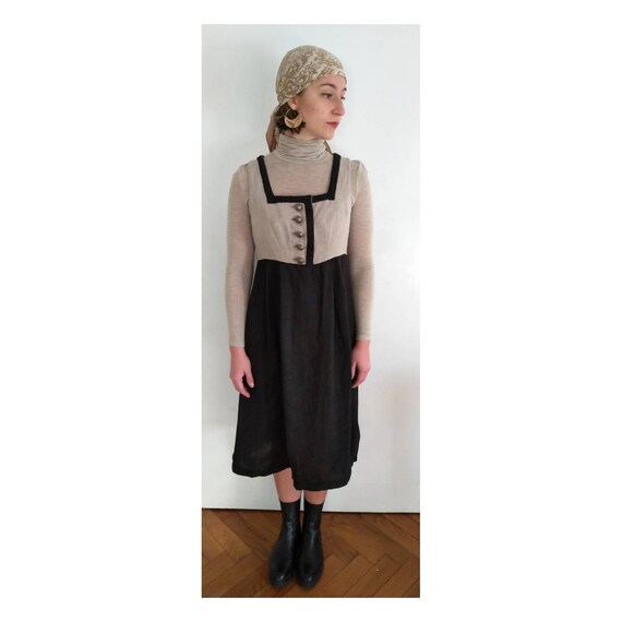 Linen Dirndl, linen Dress, Vintage Dirndl, Tracht… - image 2