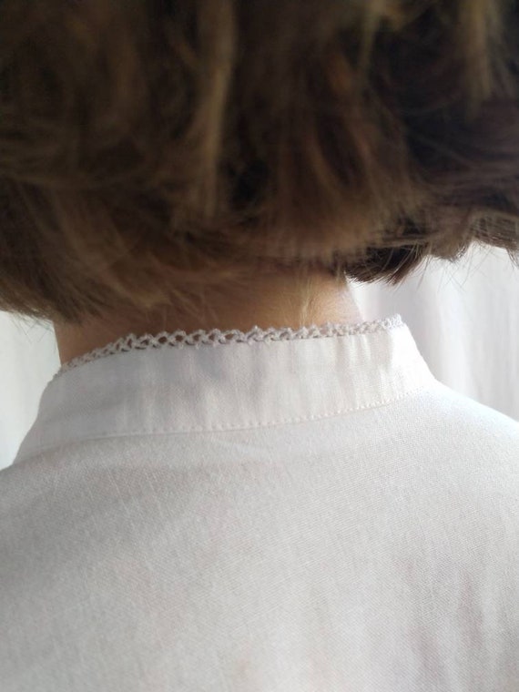 Cropped austrian blouse, cropped linen blouse, Tr… - image 10