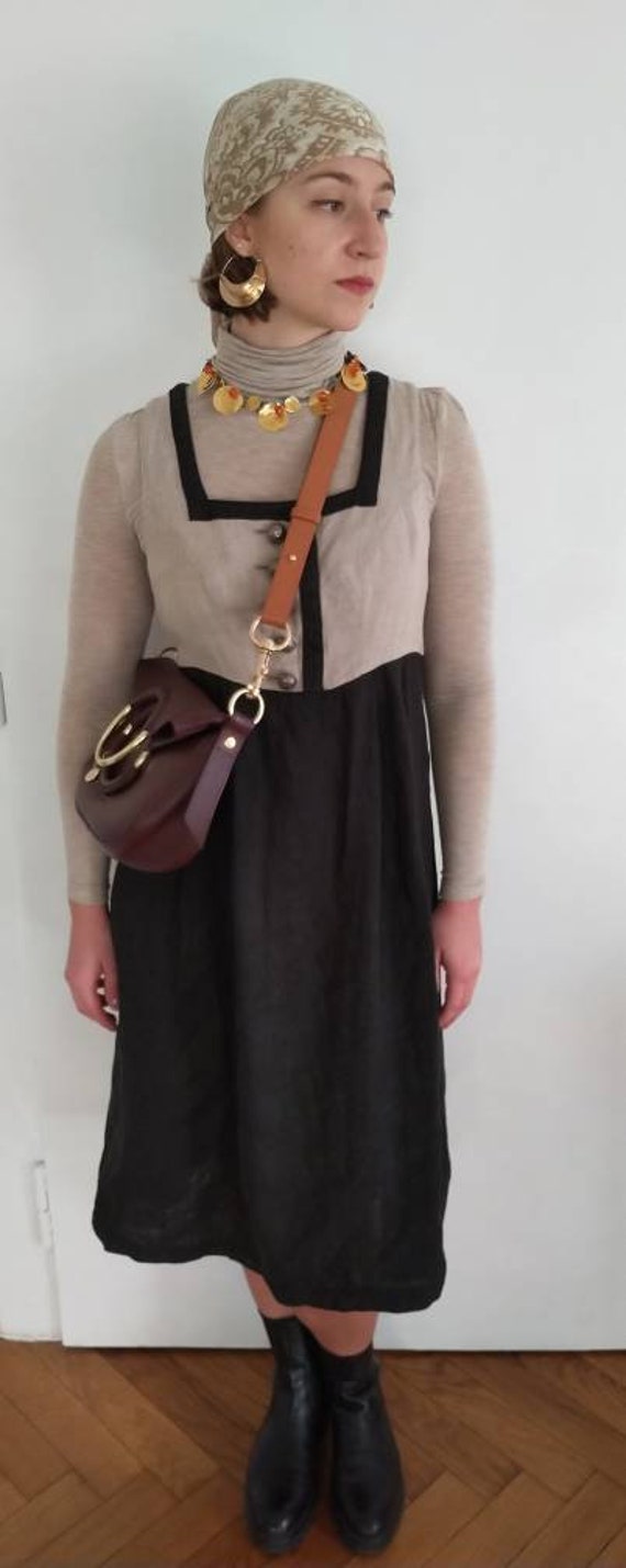 Linen Dirndl, linen Dress, Vintage Dirndl, Tracht… - image 3