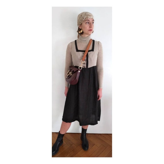 Linen Dirndl, linen Dress, Vintage Dirndl, Tracht