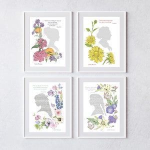 Little Women Garden Prints || Little Women Quotes || Meg, Jo, Beth, Amy Wall Art || Bookworm Gift || Book Lover Gift || Little Women Gifts