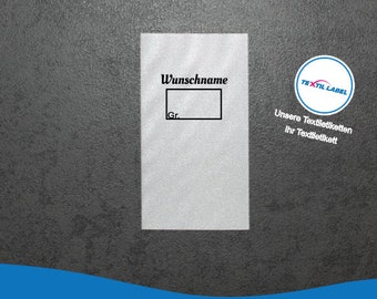 Textile labels with desired name, labels personalized textile label cut for folding name labels W035