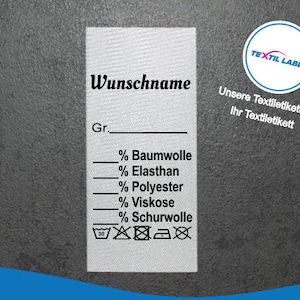 Textile labels with desired name to write on yourself, textile label cut labels personalized desired name U014, individually cut