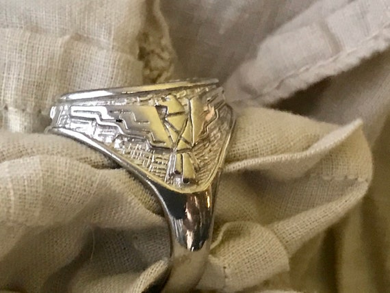 Silver Indian Chief Ring - image 3