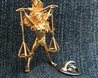 Gold Libra Lapel / Hat Pin