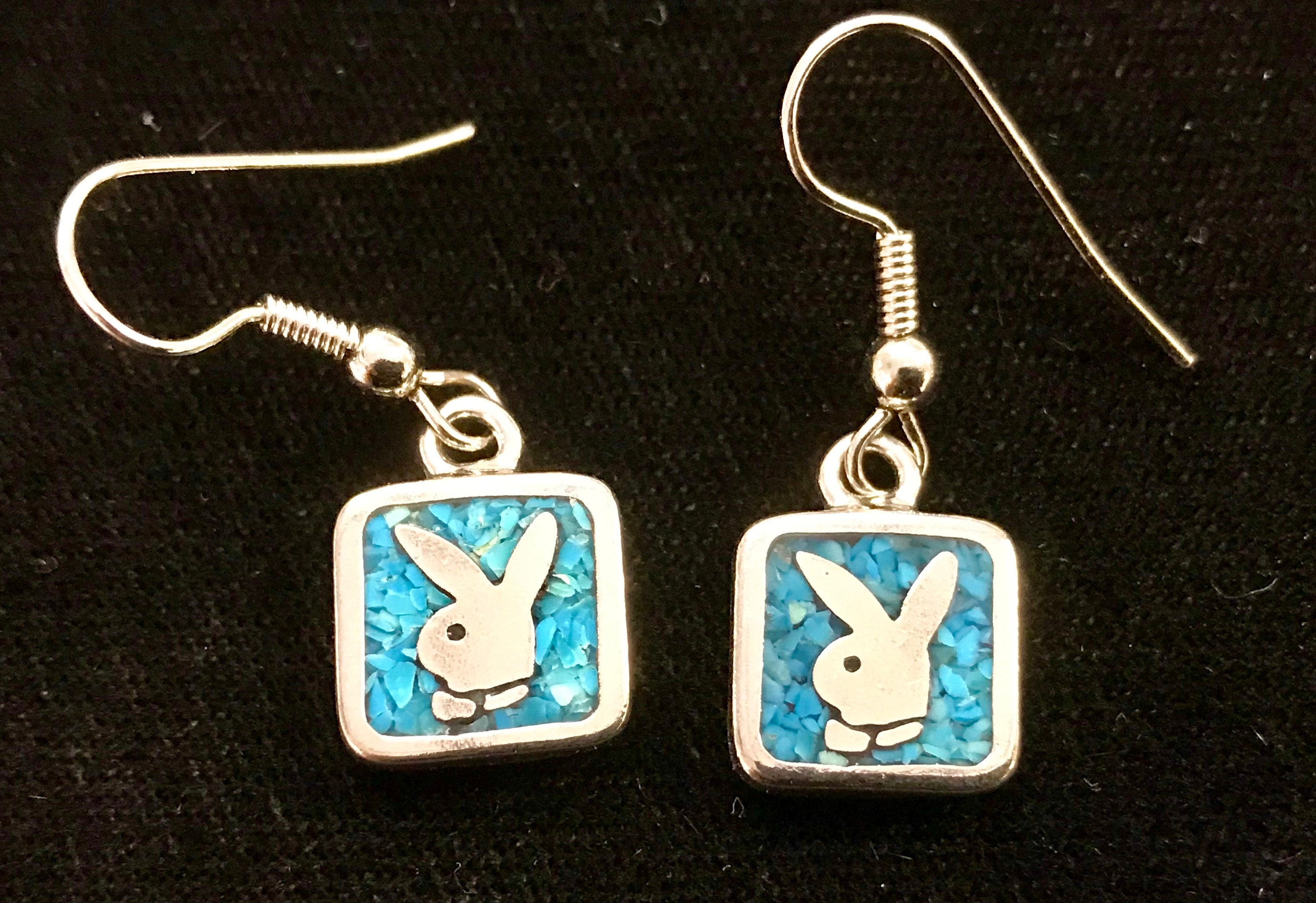 ピアス MEDM x PLAYBOY Money Lucky Earrings jewelry R unisexual Playboy Earrings Bunny Stud Round Logo CZ Gem y2k Play Boy