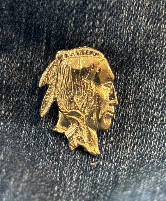 Gold Native Lapel / Hat Pin - image 1
