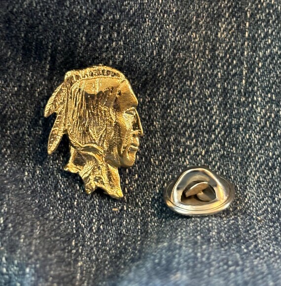 Gold Native Lapel / Hat Pin - image 2