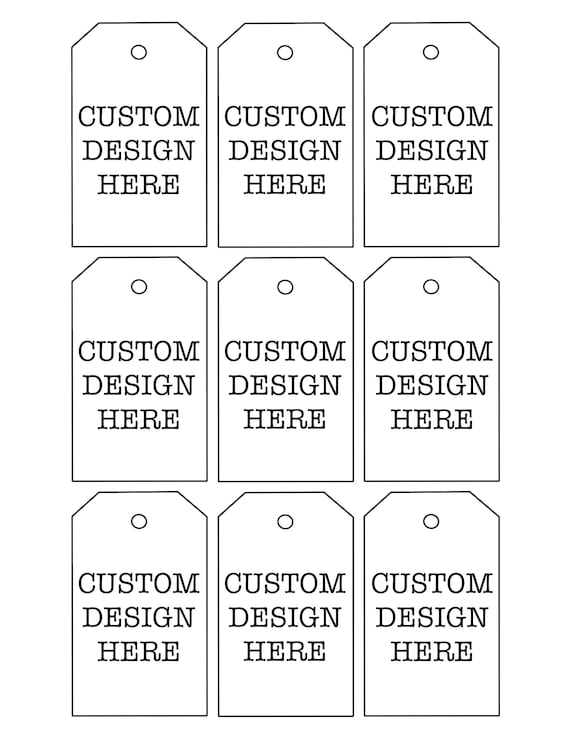 Custom Gift Tag Personalized Design Etsy