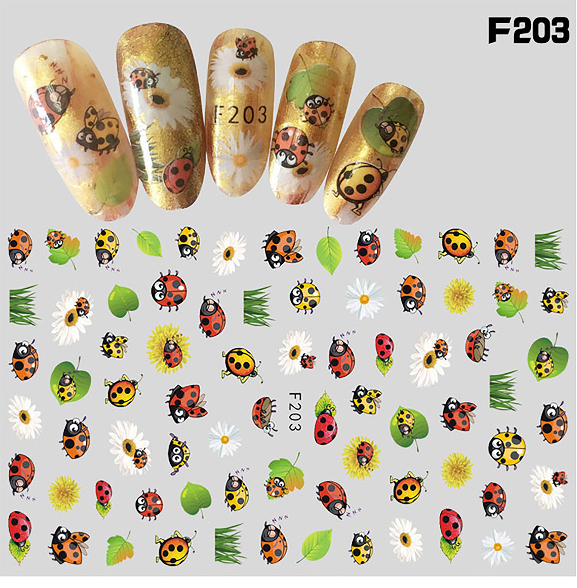 Ink Flower 3D Nail Sticker Nail Water StickerNail Etsy