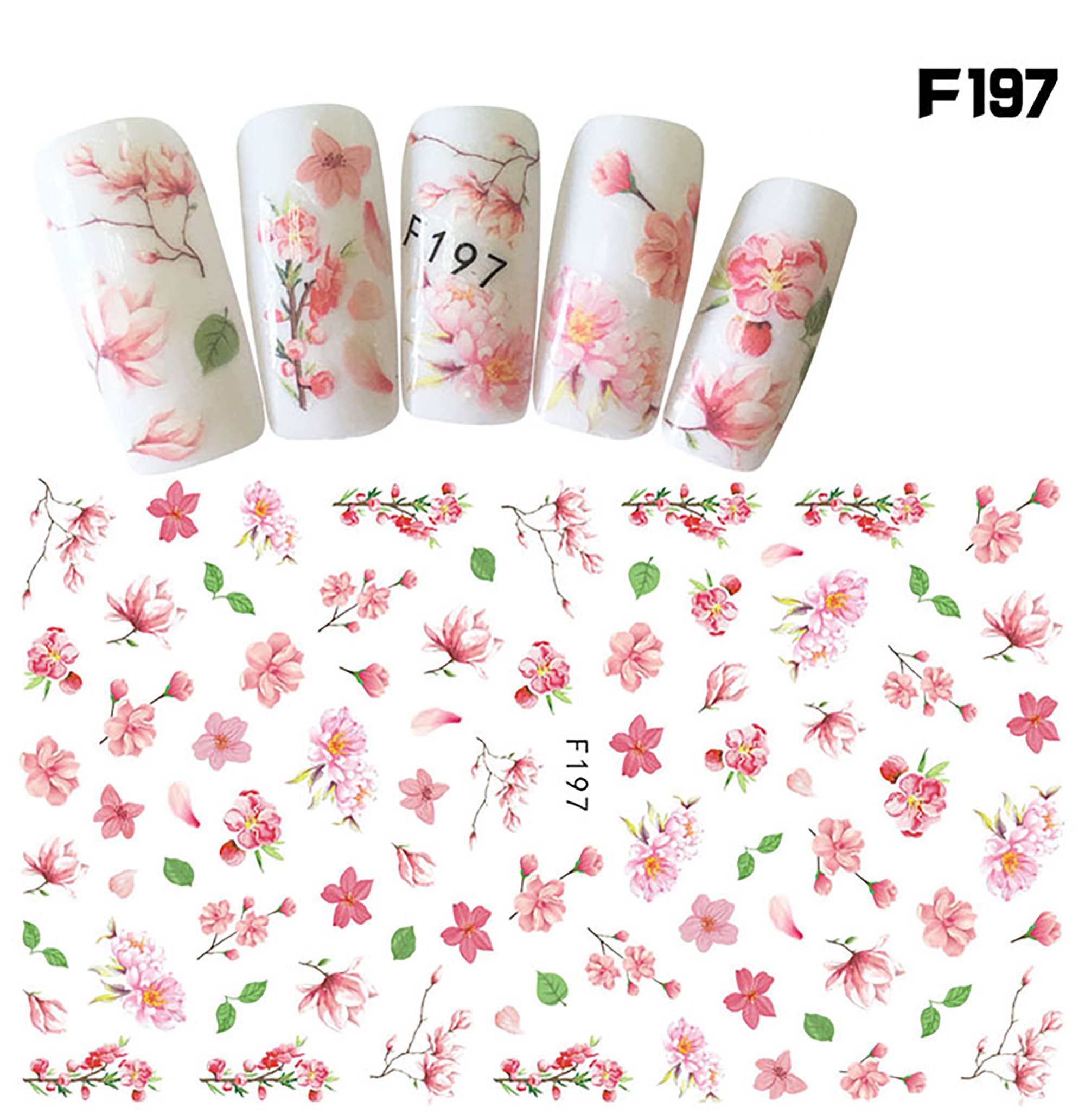Ink Flower 3D Nail Sticker Nail Water StickerNail Etsy
