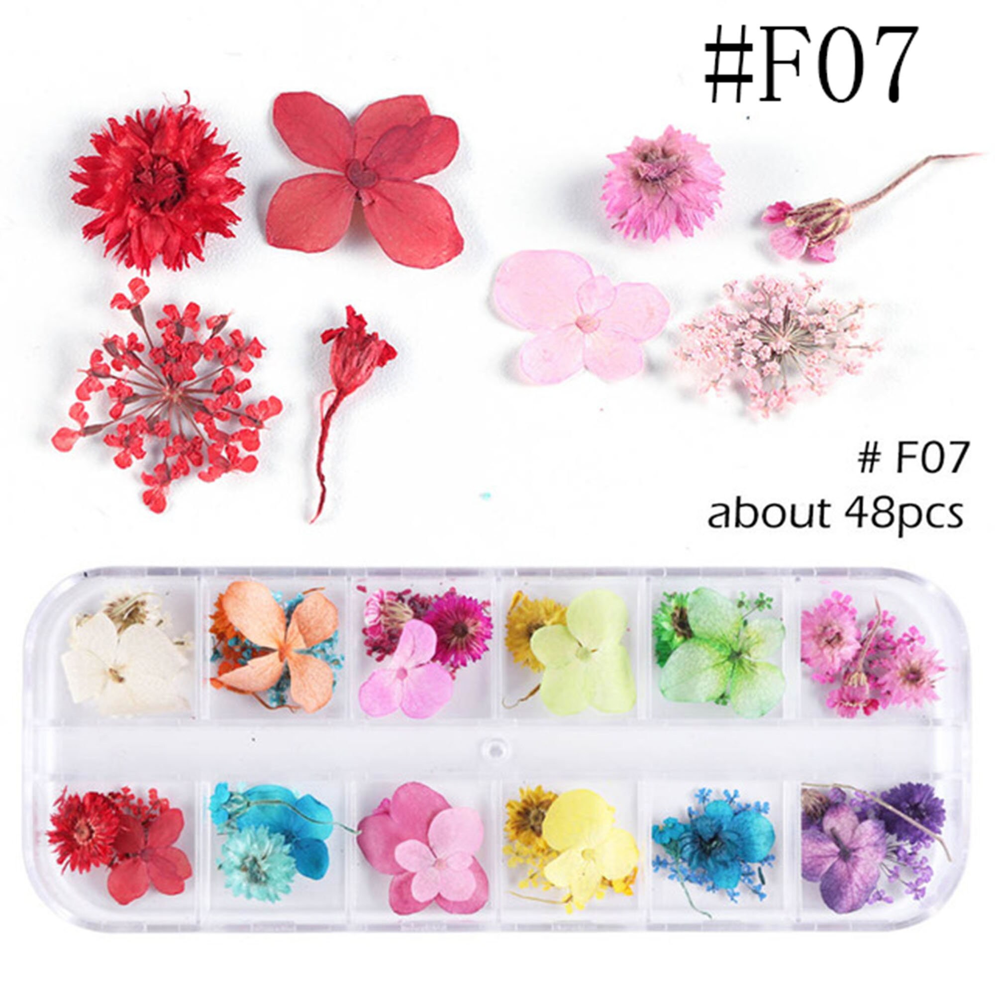 1box Mixed Dried Flowers Nail Natural Dried Flower Nail Art. Etsy