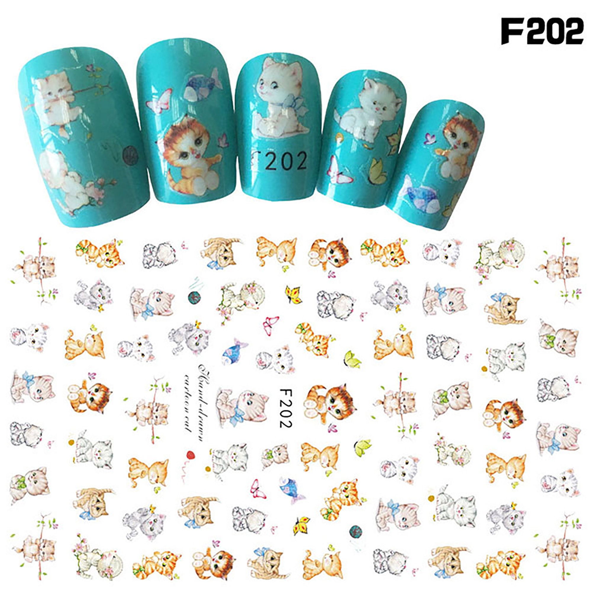 Ink Flower 3D Nail Sticker Nail Water StickerNail Etsy