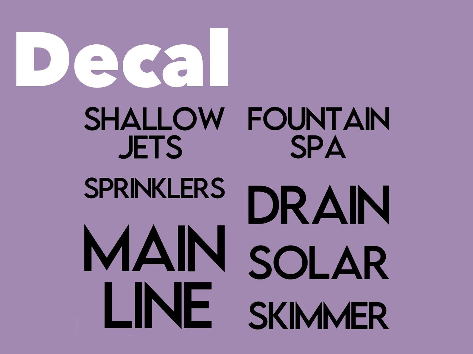 Swimming Pool Pump Pipe Labels Decals Hi Temp & Fade Free Long Etsy UK