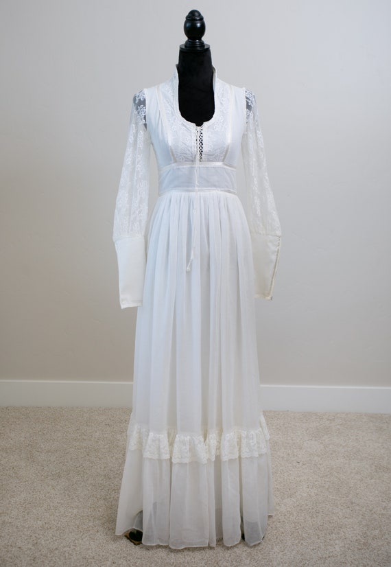 Gunne Sax Vintage White Prairie Dress, Jessica McC