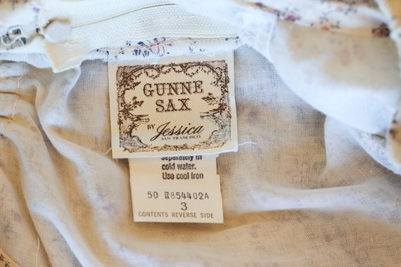 Gunne Sax vintage prairie dress, cotton off shoul… - image 10