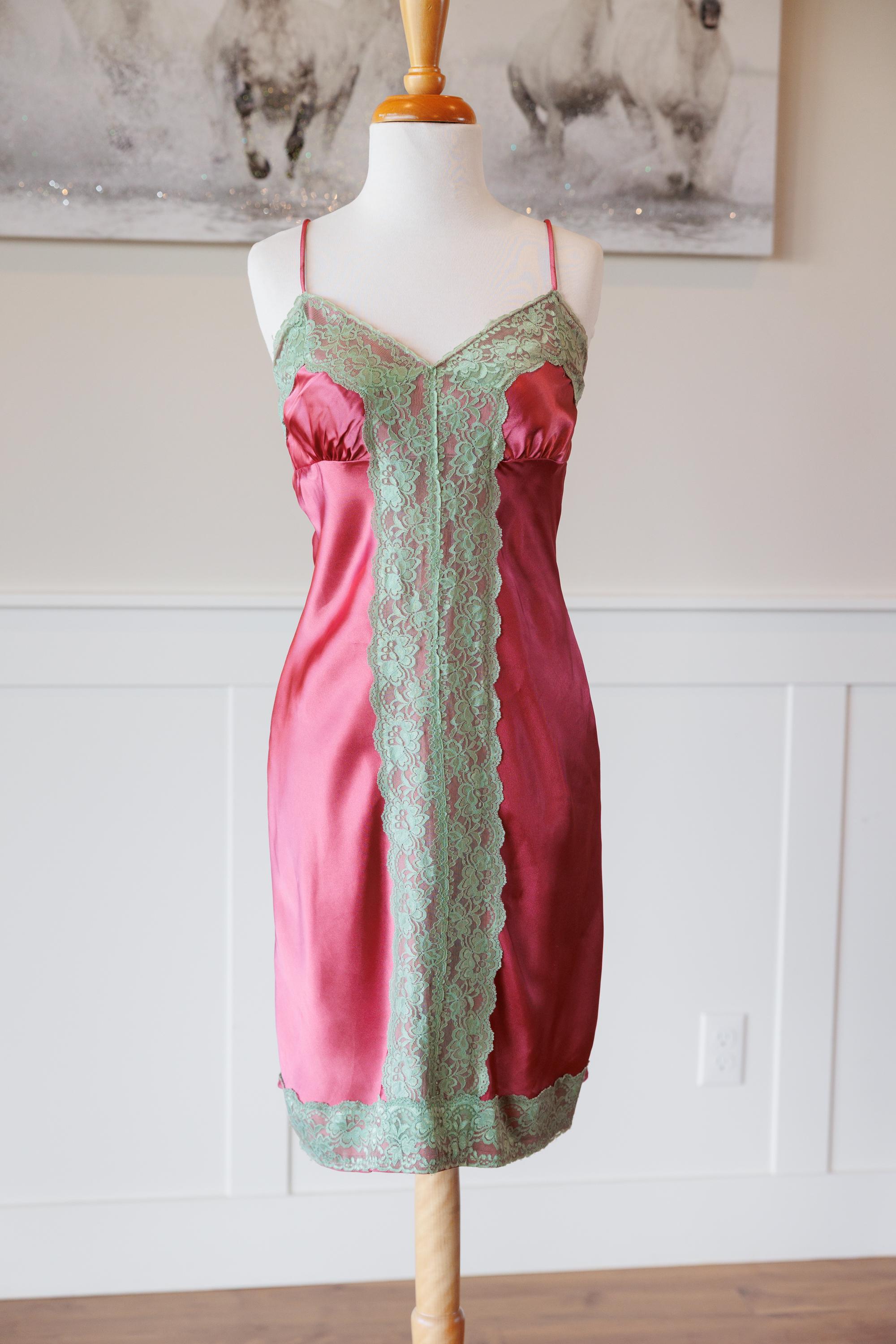 valentino lace dress green Valentino Vintage SS 1997 Chartreuse Floral Lace Asymmetric Dress and –  Amarcord Vintage Fashion main image 1