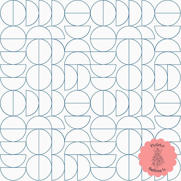 Moon Phases Digital Edge-to-Edge Quilting Pattern