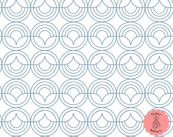 Rainy Day Digital Edge-to-Edge Quilting Pattern for Longarm Quilting