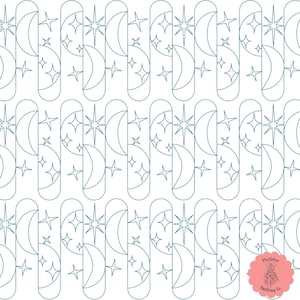 Night Sky Digital Edge-to-Edge Quilting Pattern for Longarm Quilting