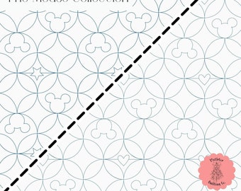 The Mouse Collection Digital Edge-to-Edge Quilting Pattern for Longarm Quilting